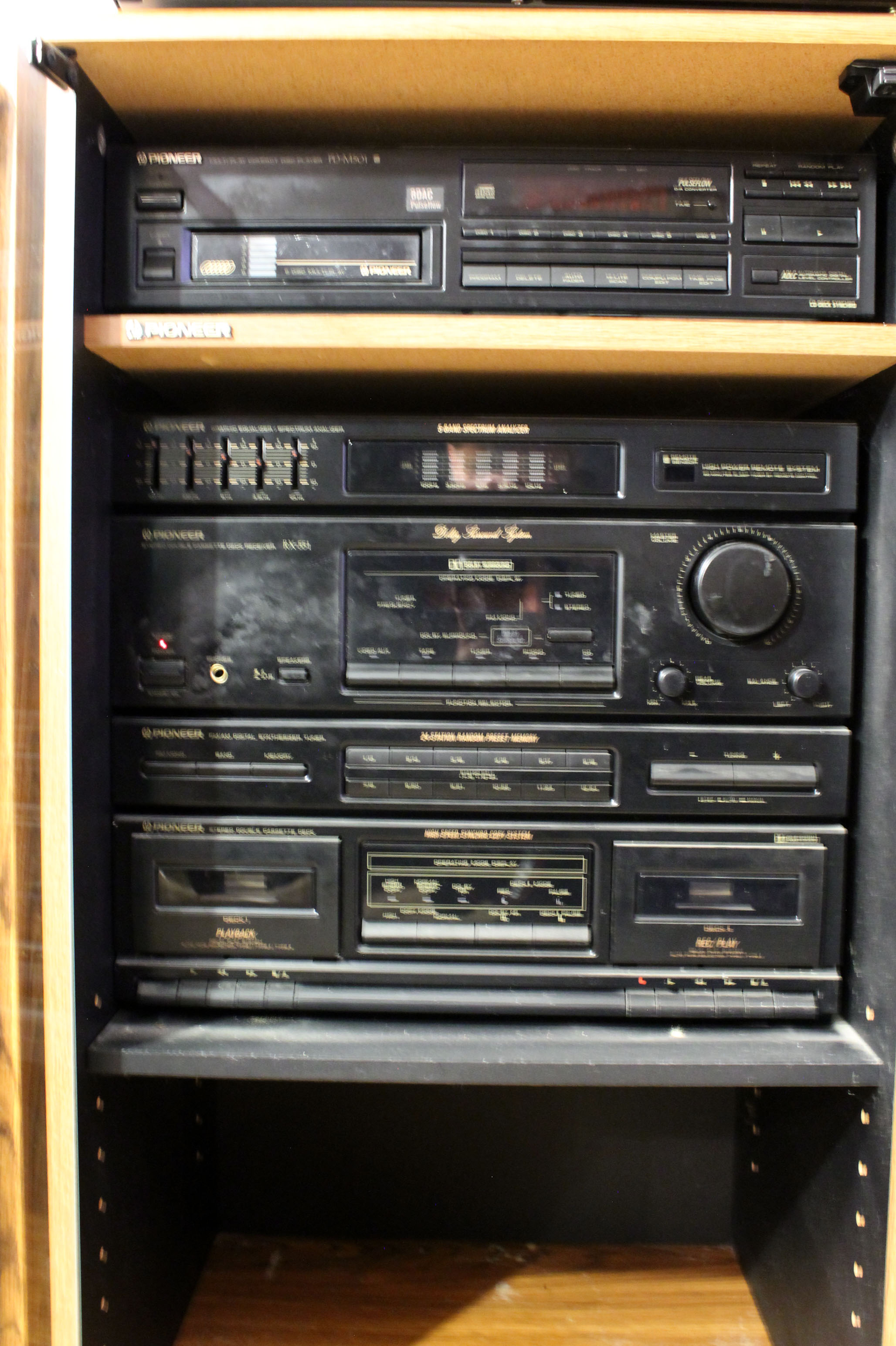 Pioneer Stereo System with Cabinet