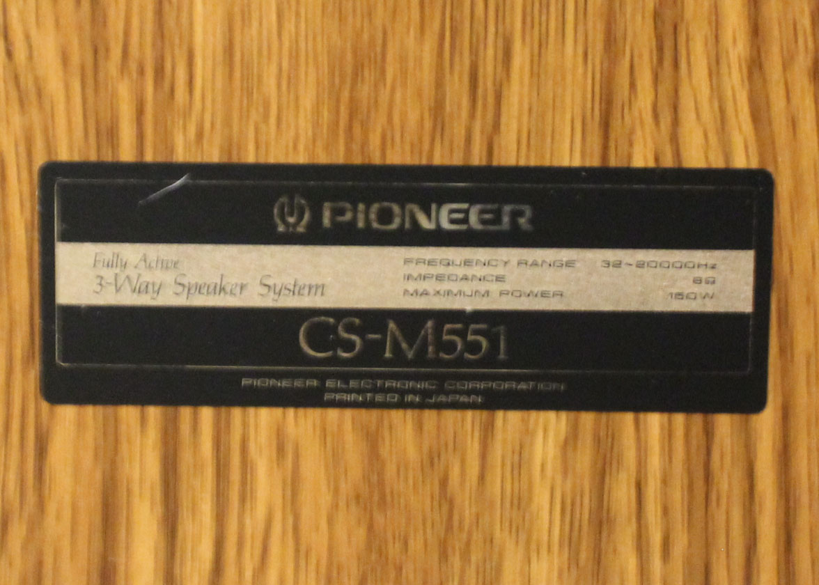 Pioneer Stereo System with Cabinet