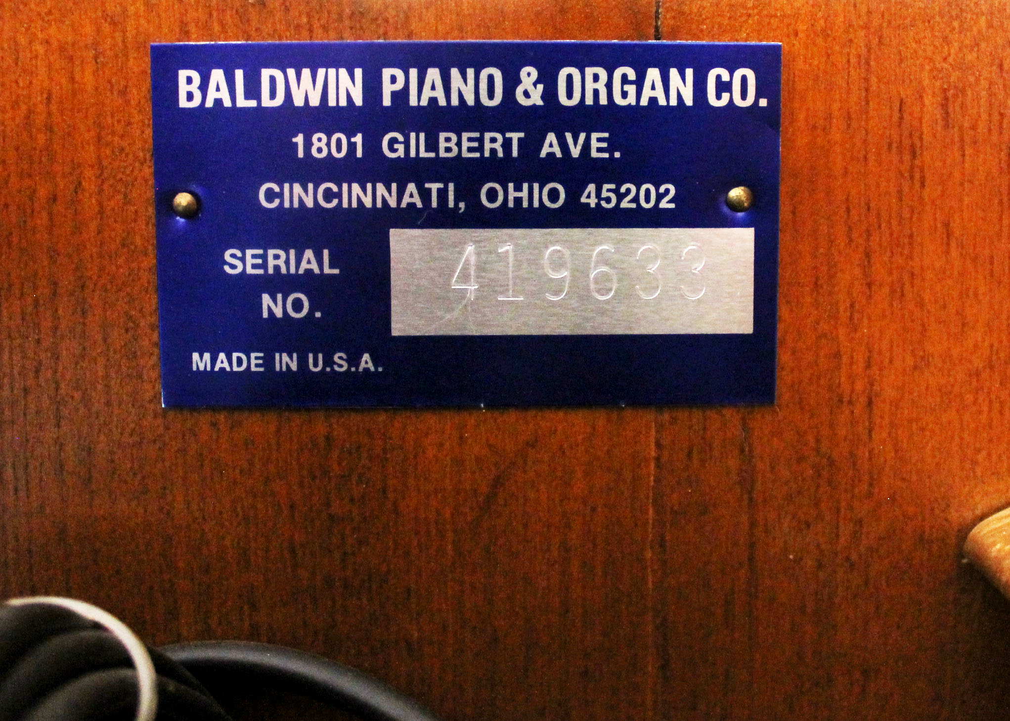 Oak Baldwin Player Piano and Bench with 50 Piano Rolls