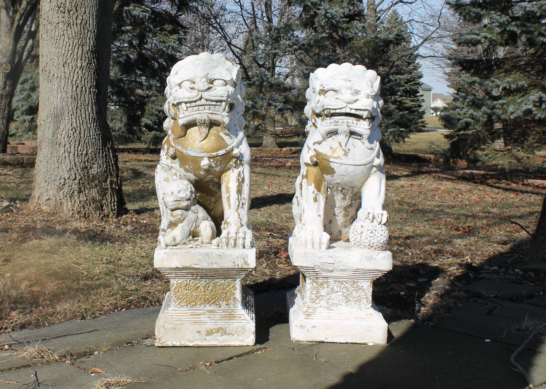 A Pair of Chinese Foo Dogs
