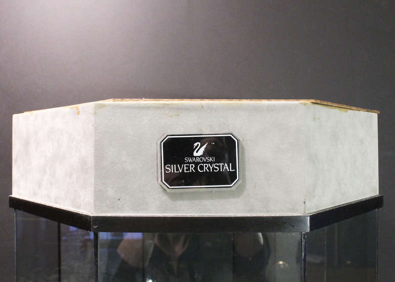 Swarovski Crystal Glass Surround Retail Tower Display Cabinet