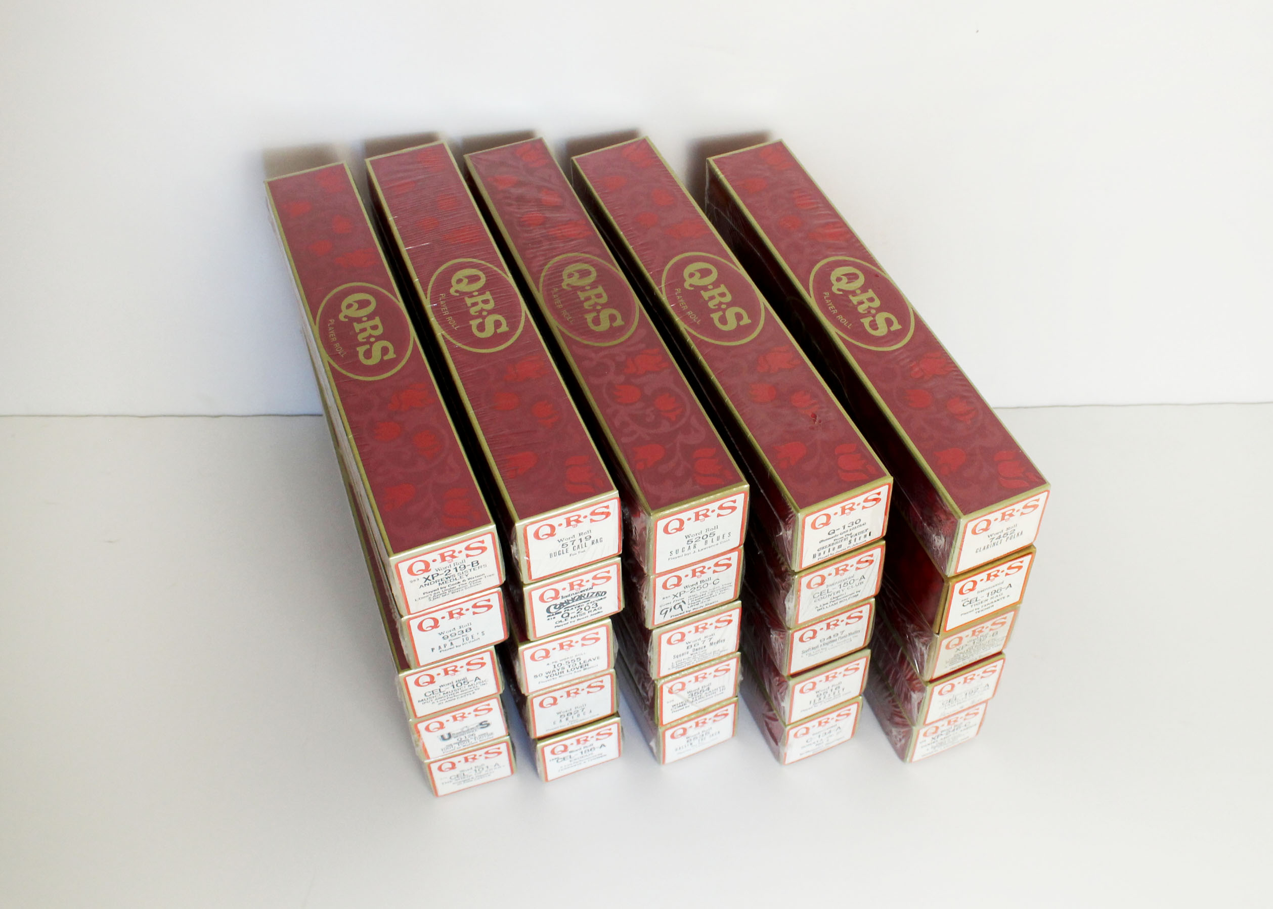 Collection of 25 QRS Piano Rolls for Player Pianos