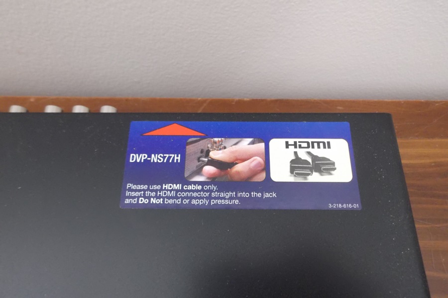 Sony DVD Player Model DVP-NS77H