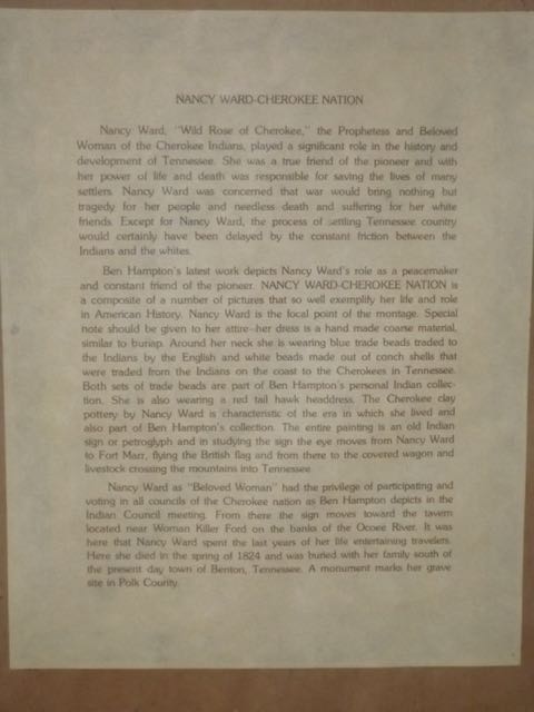 Framed Print of Ben Hampton's "Nancy Ward: Cherokee Nation"