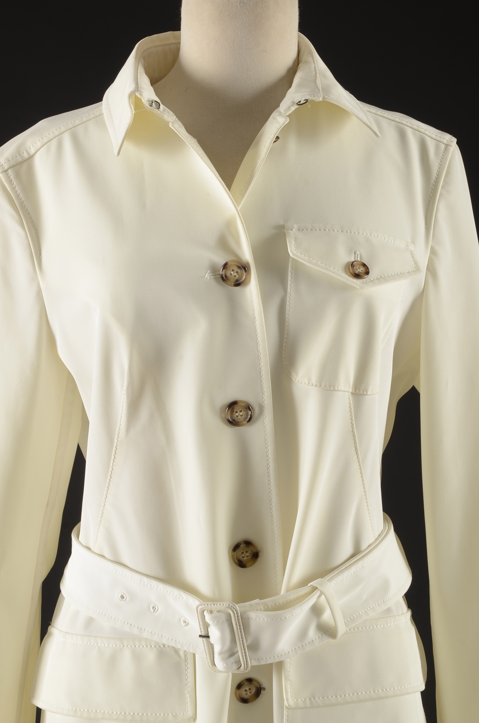 Women's Prada Designer Trench Coat in White