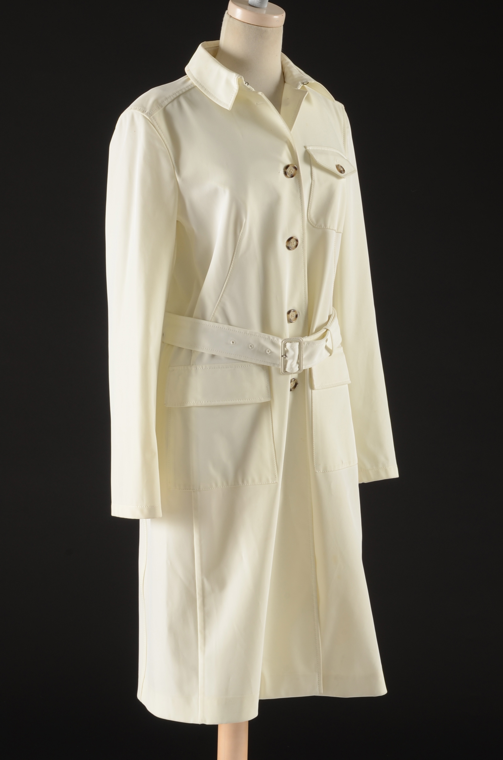 Women's Prada Designer Trench Coat in White