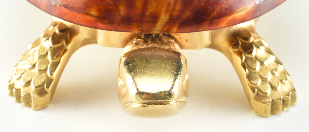 Vintage BOJ Eibar Brass Turtle Hotel Desk Bell