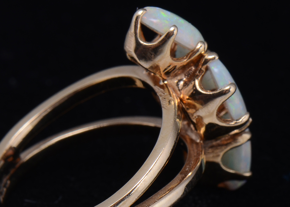 14K Yellow Gold Opal Ring