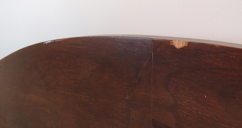 Antique Bed with Bow Front Footboard