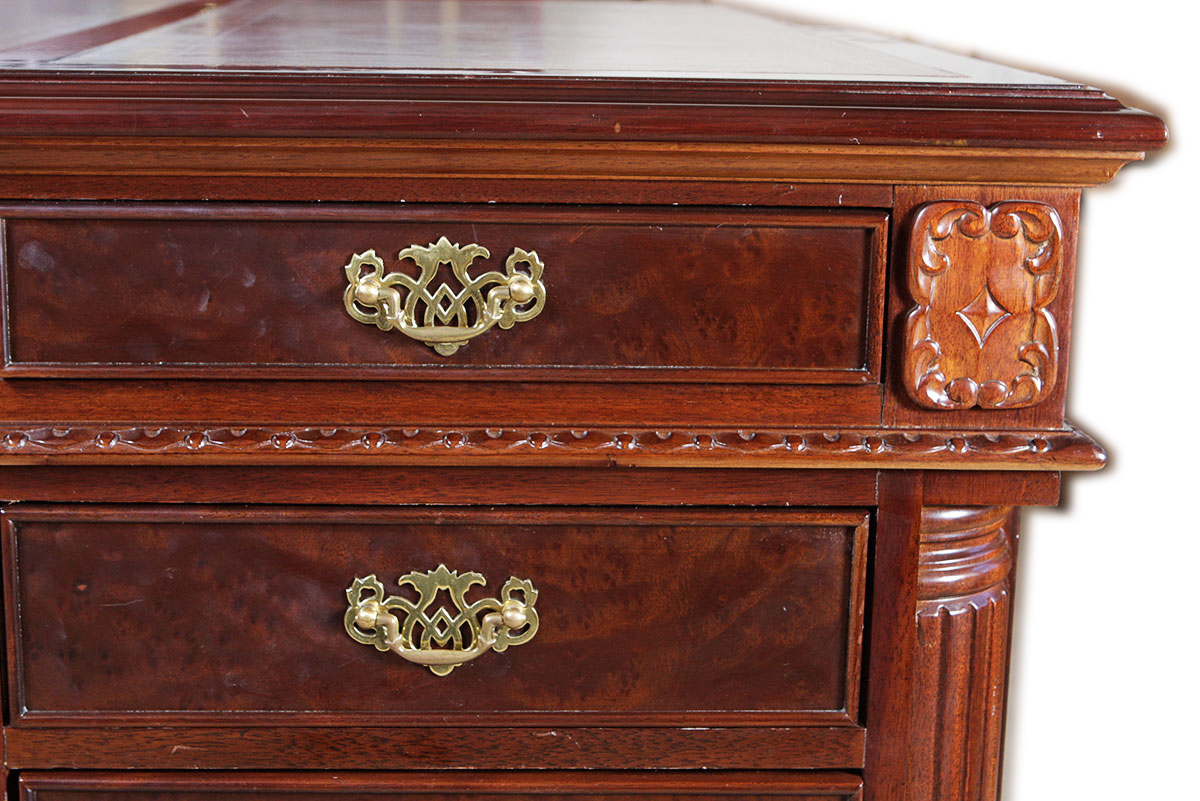 Large Mahogany Partners Desk