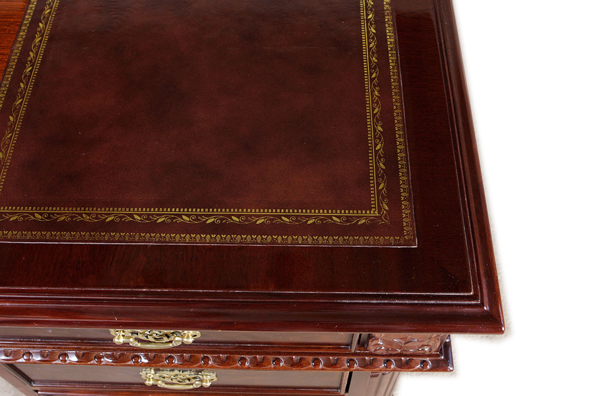 Large Mahogany Partners Desk