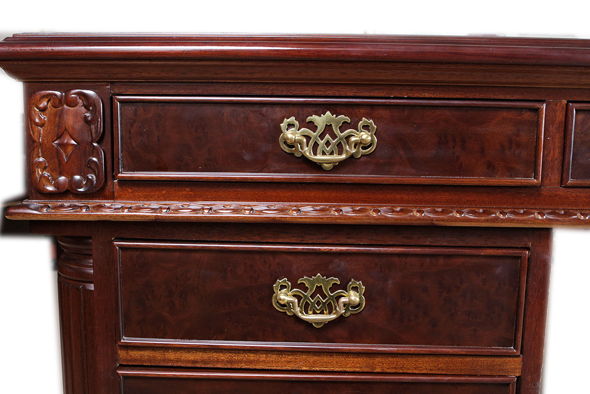 Large Mahogany Partners Desk