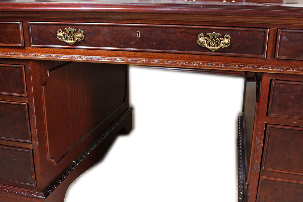 Large Mahogany Partners Desk
