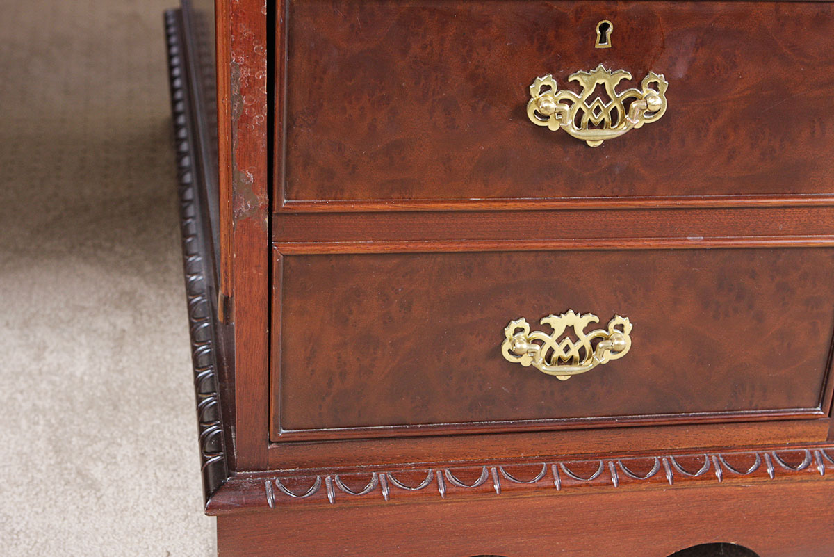 Large Mahogany Partners Desk