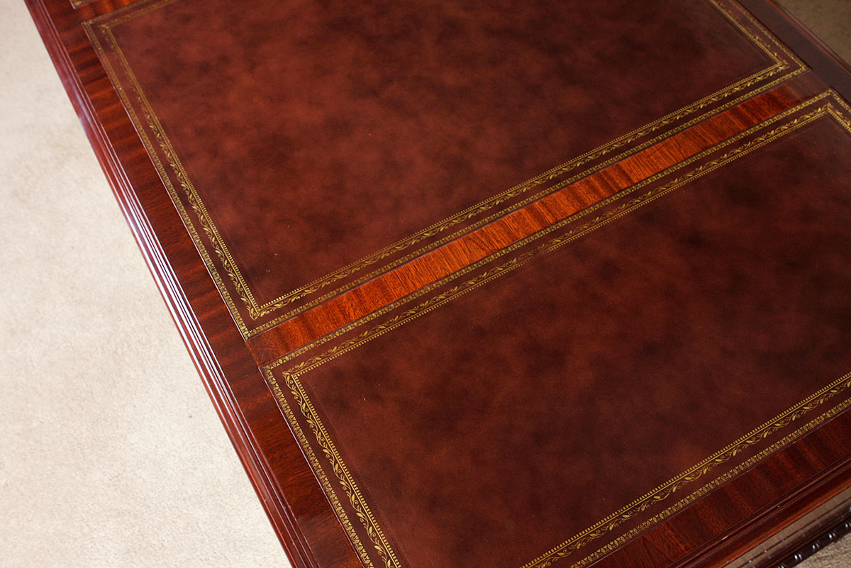 Large Mahogany Partners Desk