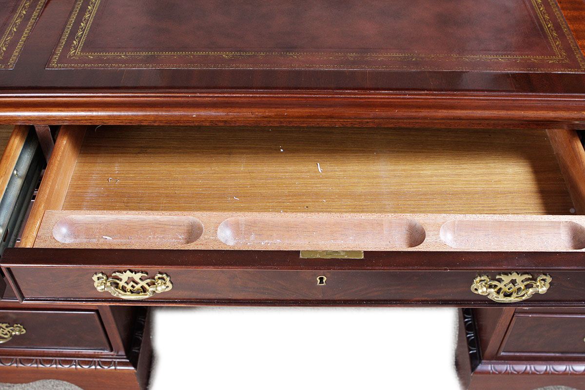 Large Mahogany Partners Desk