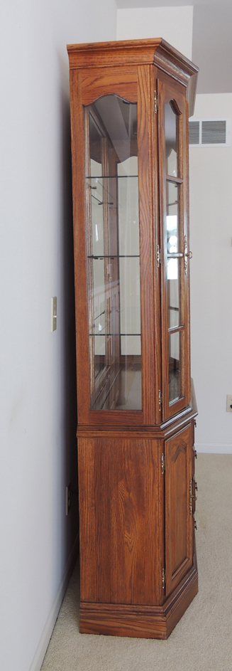 Tell City Oak China Cabinet