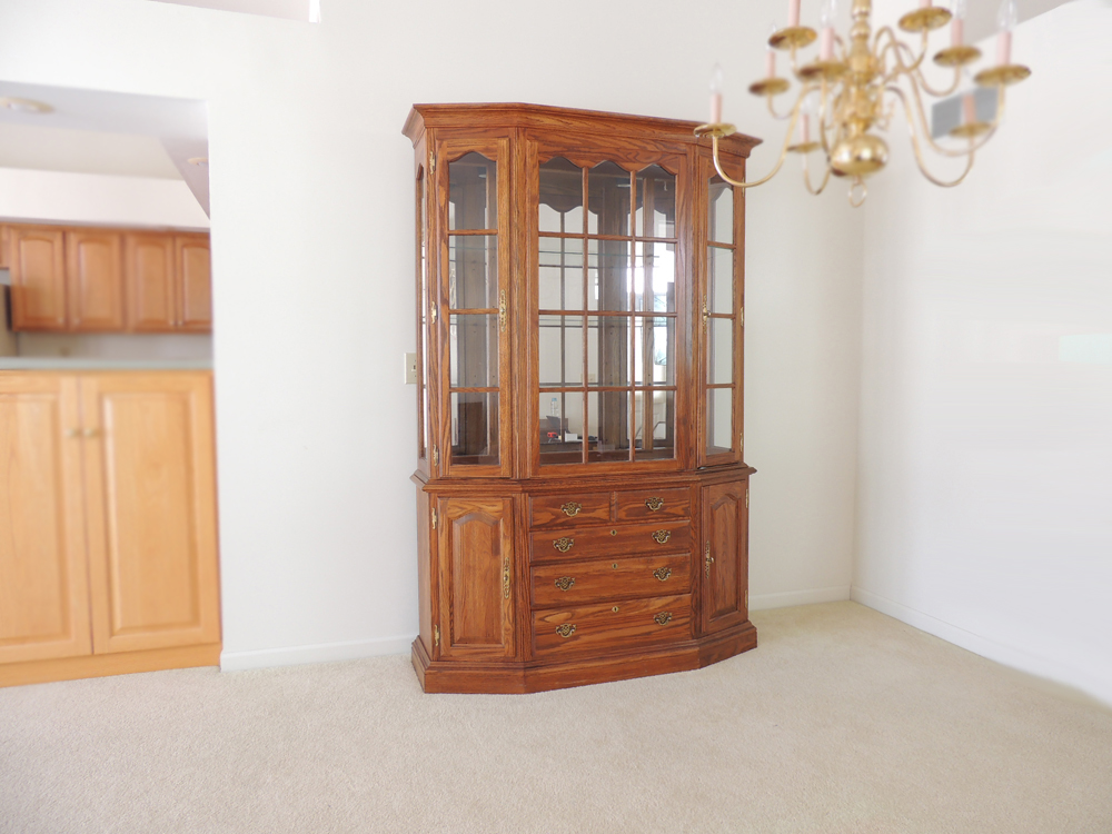 Tell City Oak China Cabinet