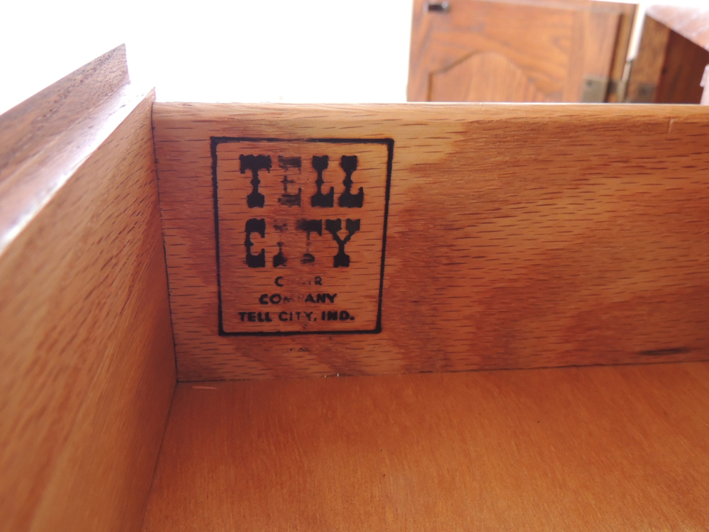 Tell City Oak China Cabinet