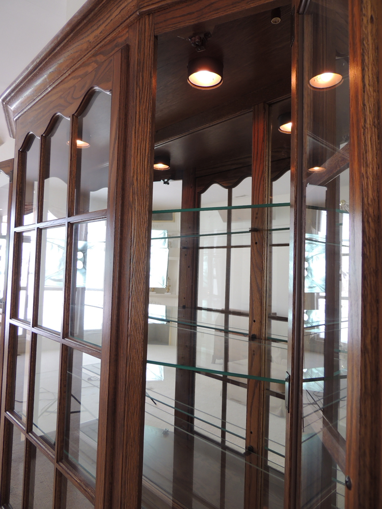 Tell City Oak China Cabinet