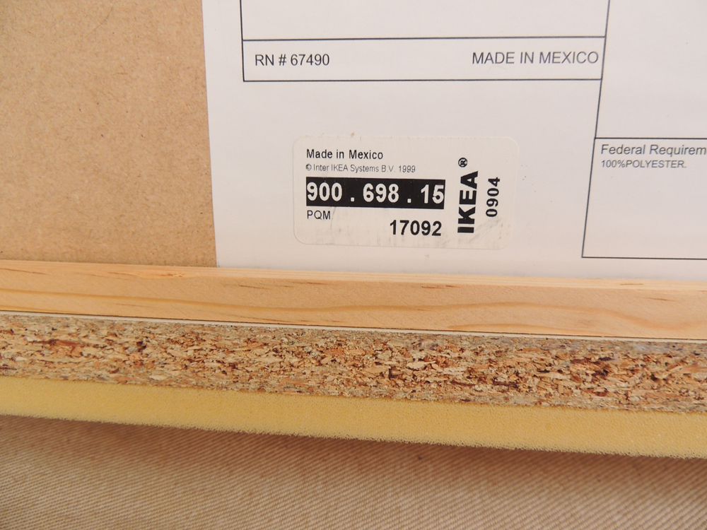 IKEA Canvas Lounge Chair and Storage Ottoman