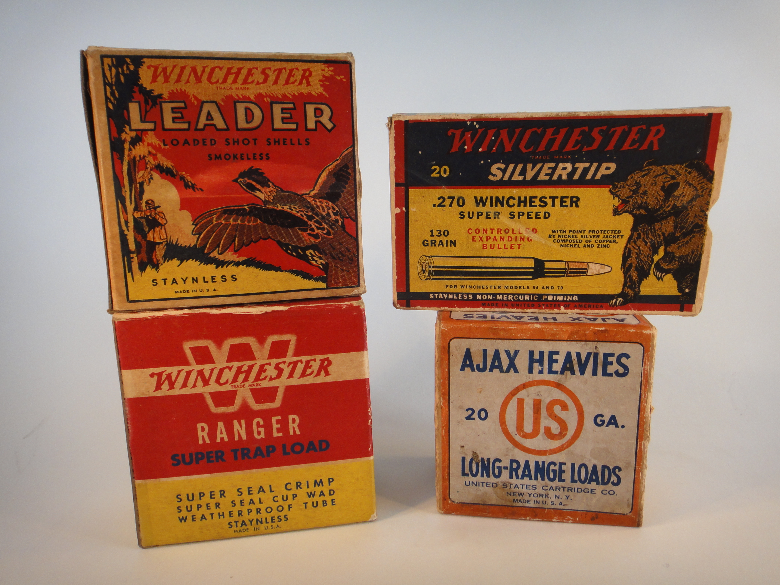 Four Vintage Shell Boxes~ Empty