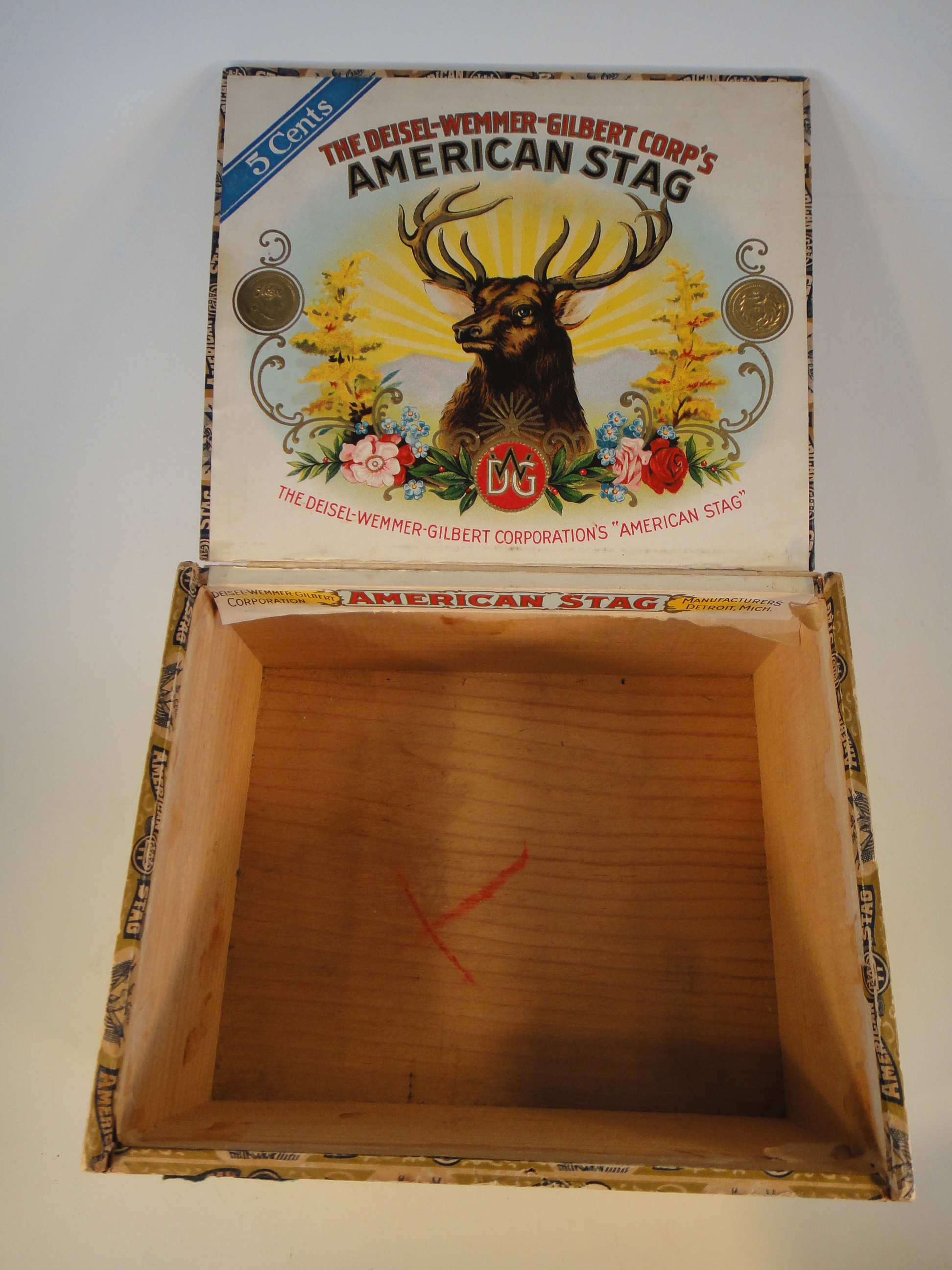 Vintage Brandewie's & American Stag Cigar Boxes