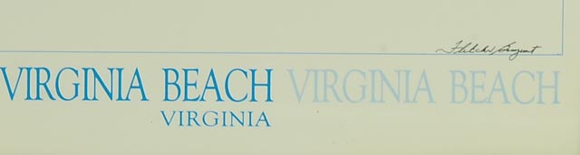 Framed Virginia Beach Poster by Fletcher Bryant