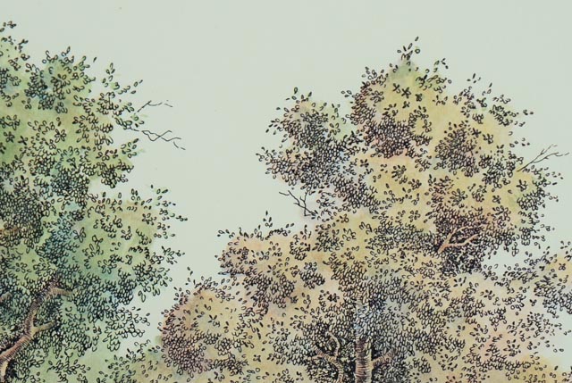 Framed Doug Tope Covered Bridge Offset Lithograph