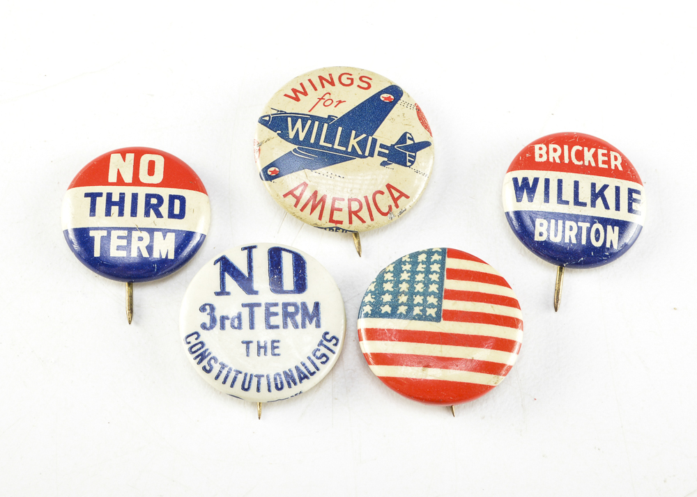 1940 Wendell Willkie Campaign Buttons
