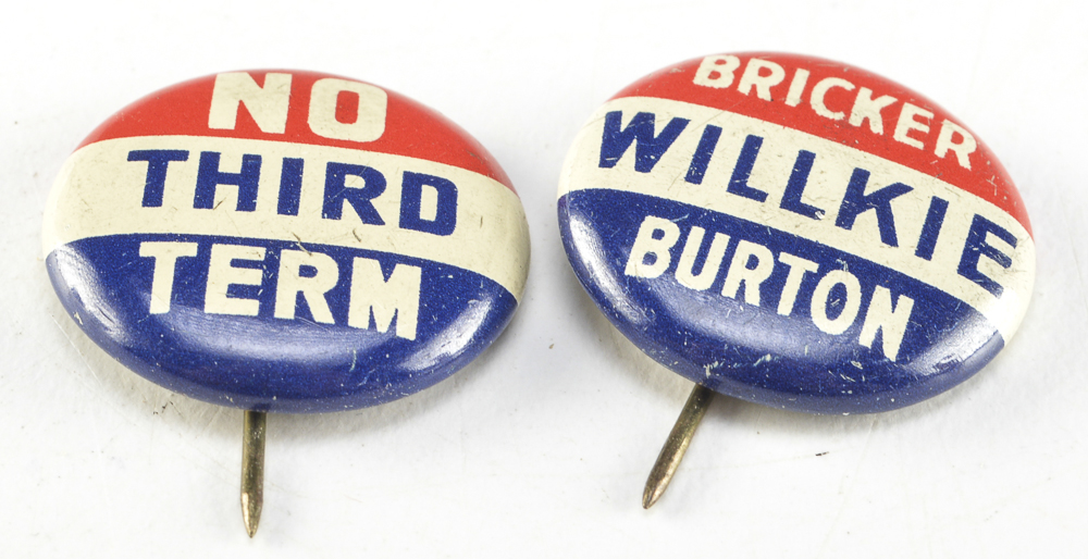 1940 Wendell Willkie Campaign Buttons