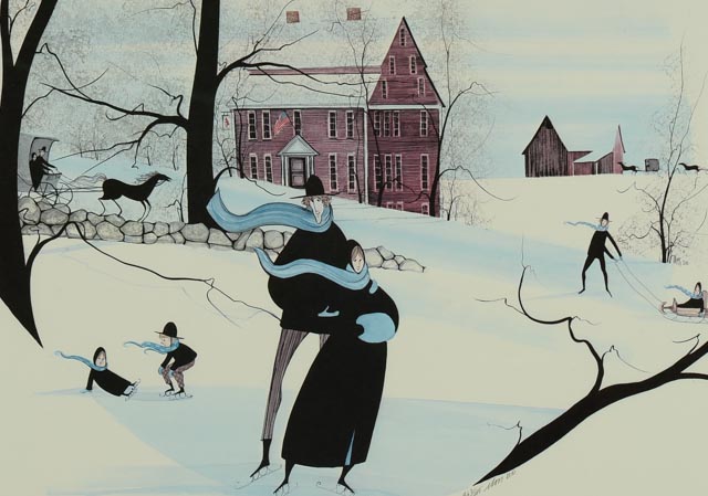 Framed P. Buckley Moss Limited Edition Offset Lithograph