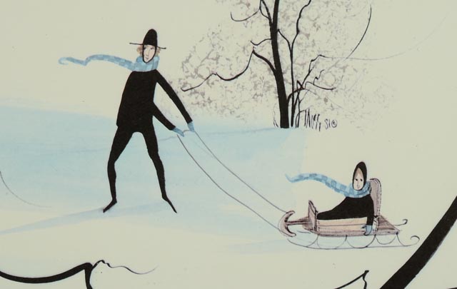 Framed P. Buckley Moss Limited Edition Offset Lithograph