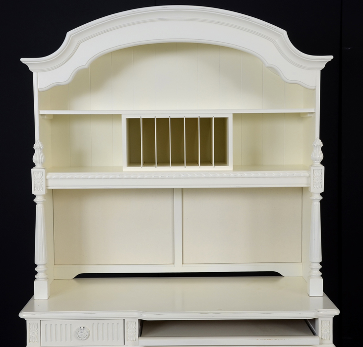 Thomasville Desk with Top Hutch and Oval Back Chair