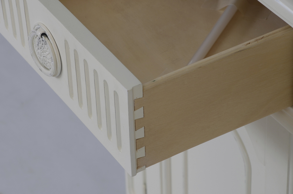 Thomasville Desk with Top Hutch and Oval Back Chair