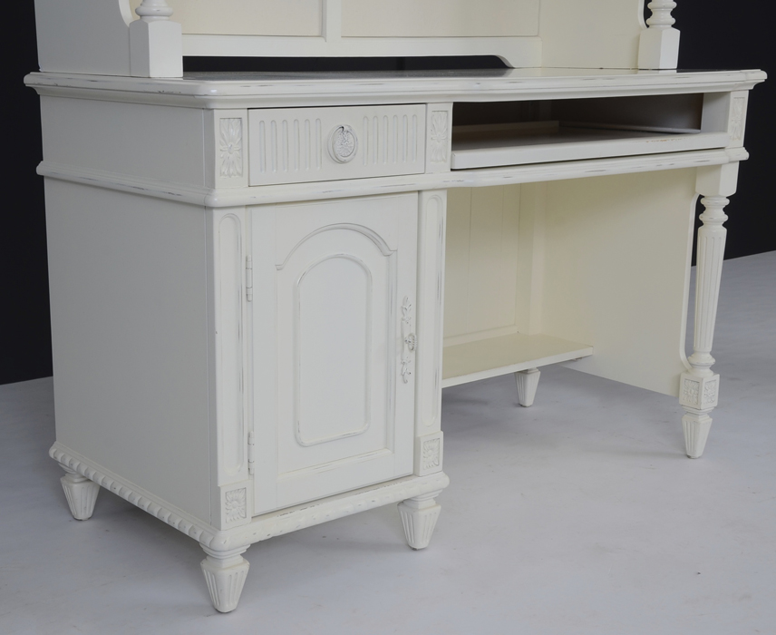 Thomasville Desk with Top Hutch and Oval Back Chair