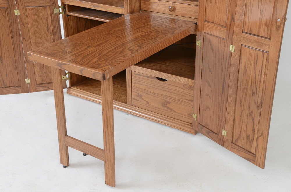 Oak Hideaway Desk