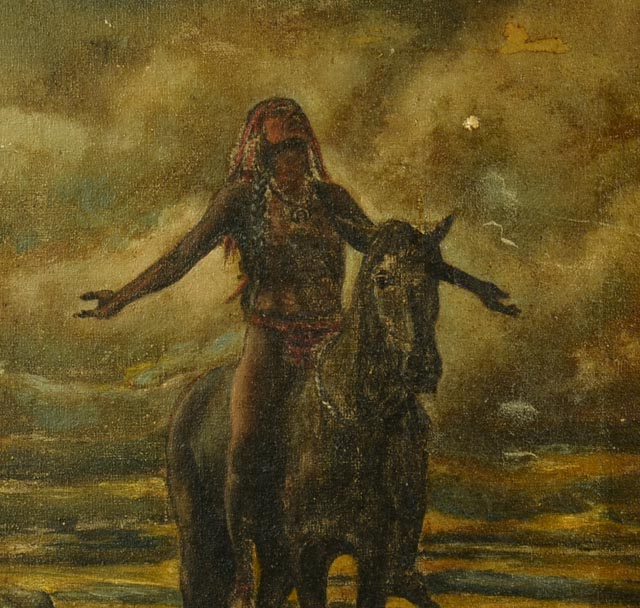"Appeal to the Great Spirit" Native American Oil Painting
