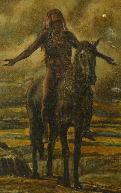 "Appeal to the Great Spirit" Native American Oil Painting