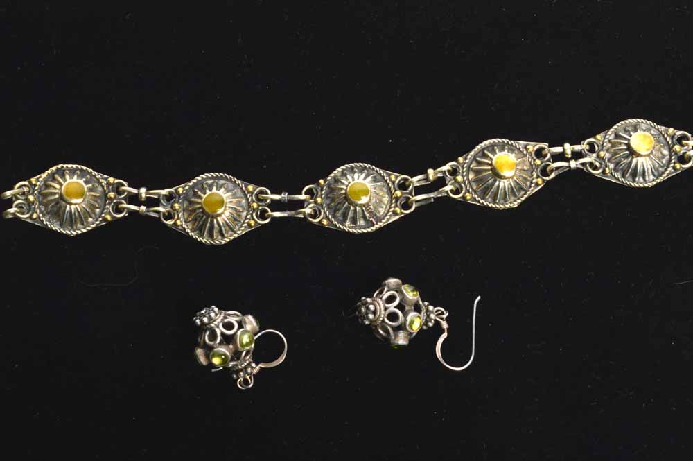 Antique Style Bracelet and Earrings