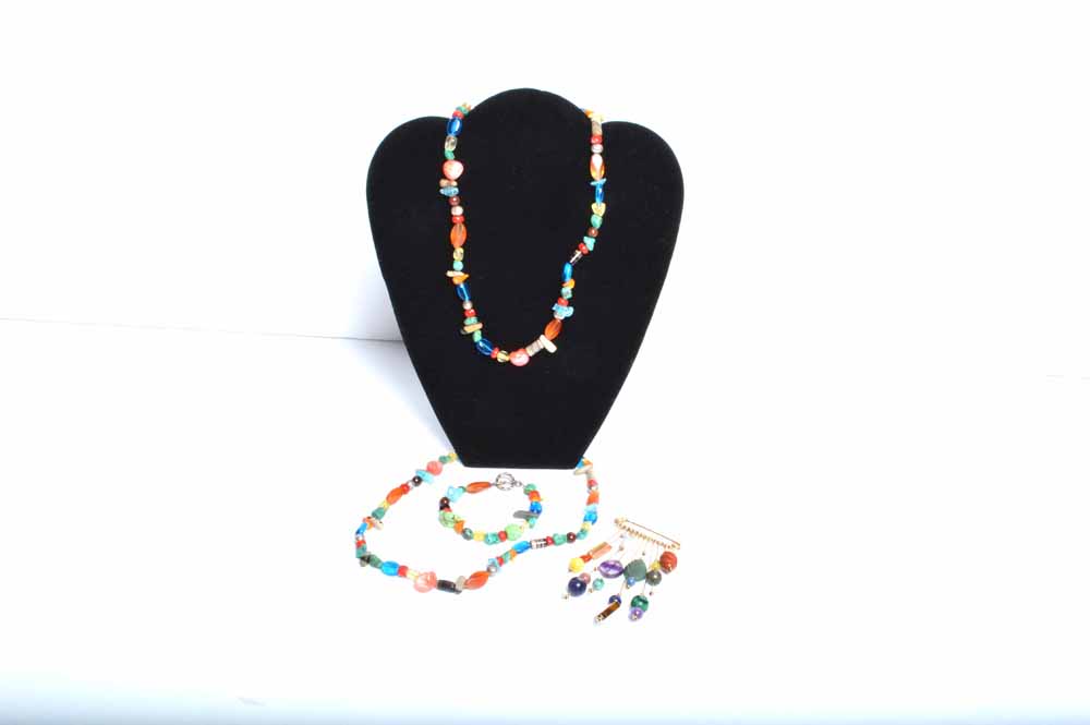 Colorful Collection of Glass Beaded Jewelry