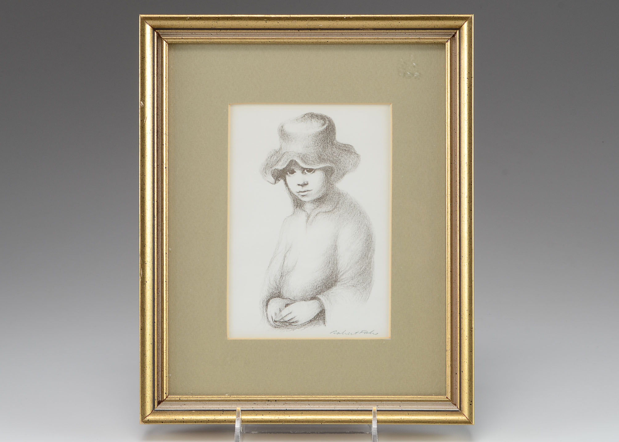 Signed Robert Fabe Print, "Daphne"