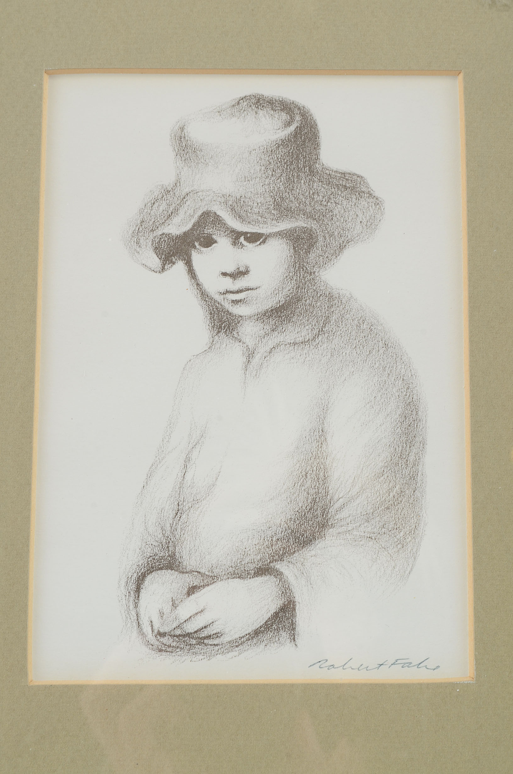 Signed Robert Fabe Print, "Daphne"