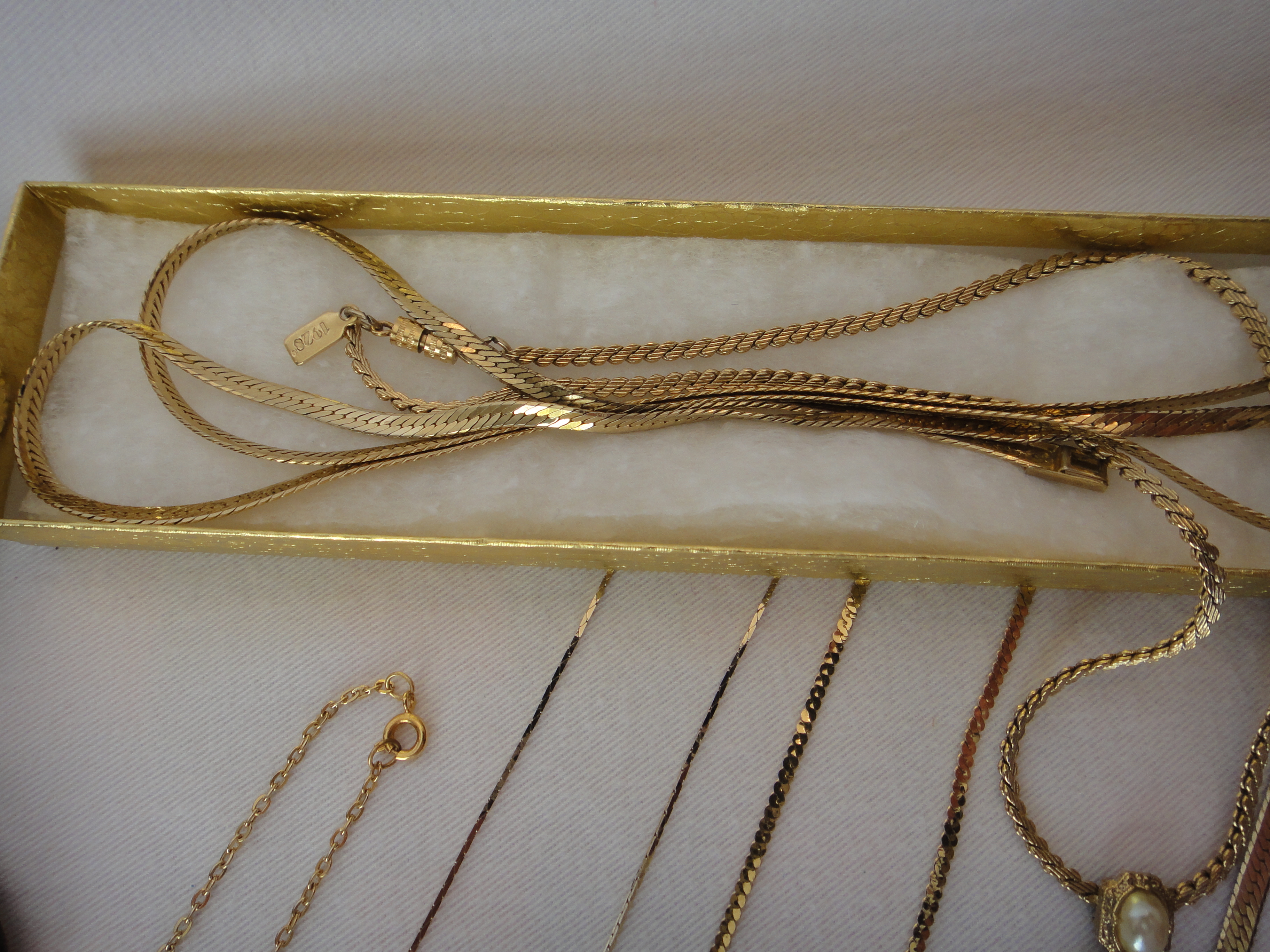 Vintage Bangle Bracelets & Gold Tone Necklaces