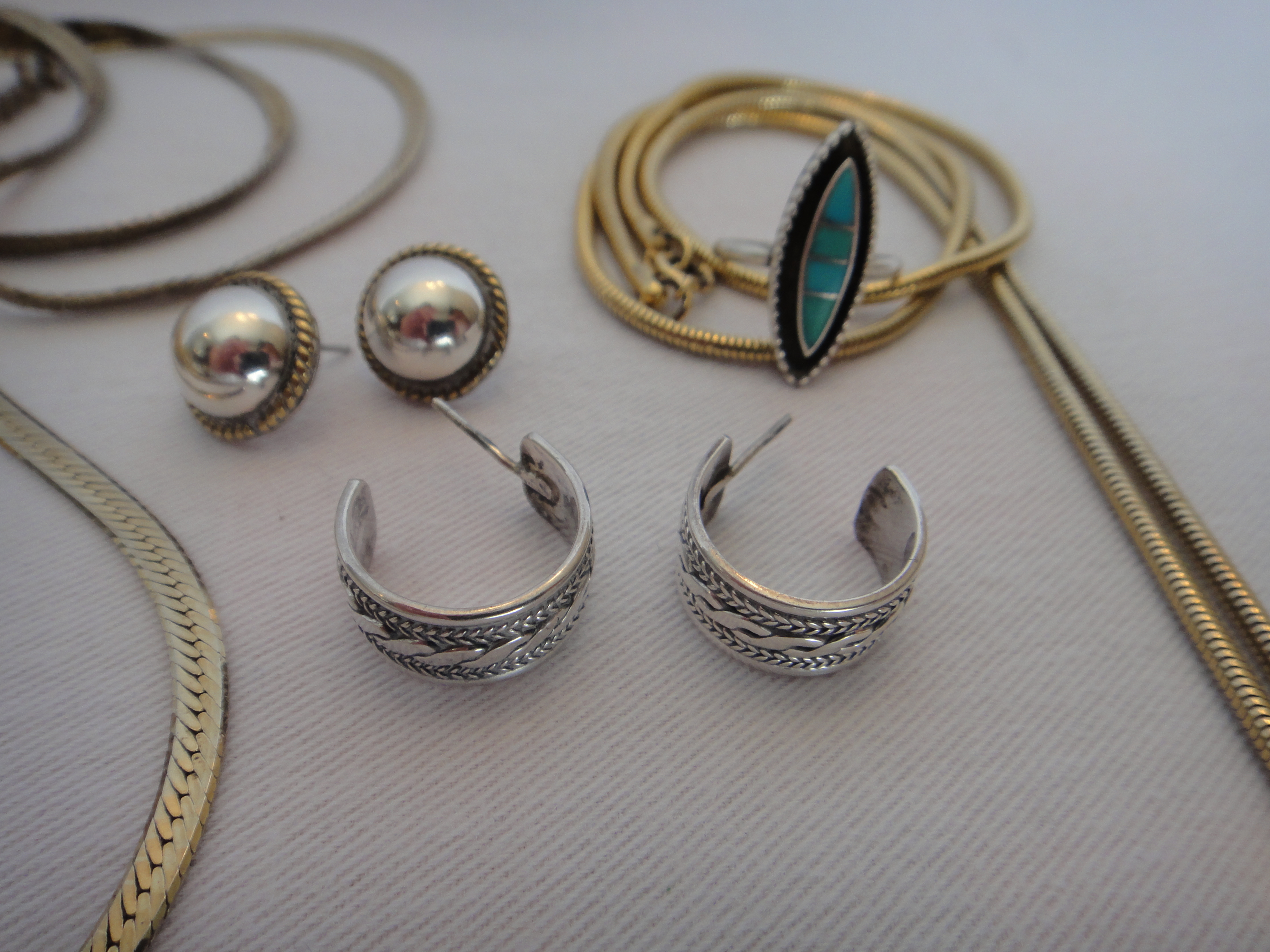 Gold Tone & Sterling Silver Jewelry Group