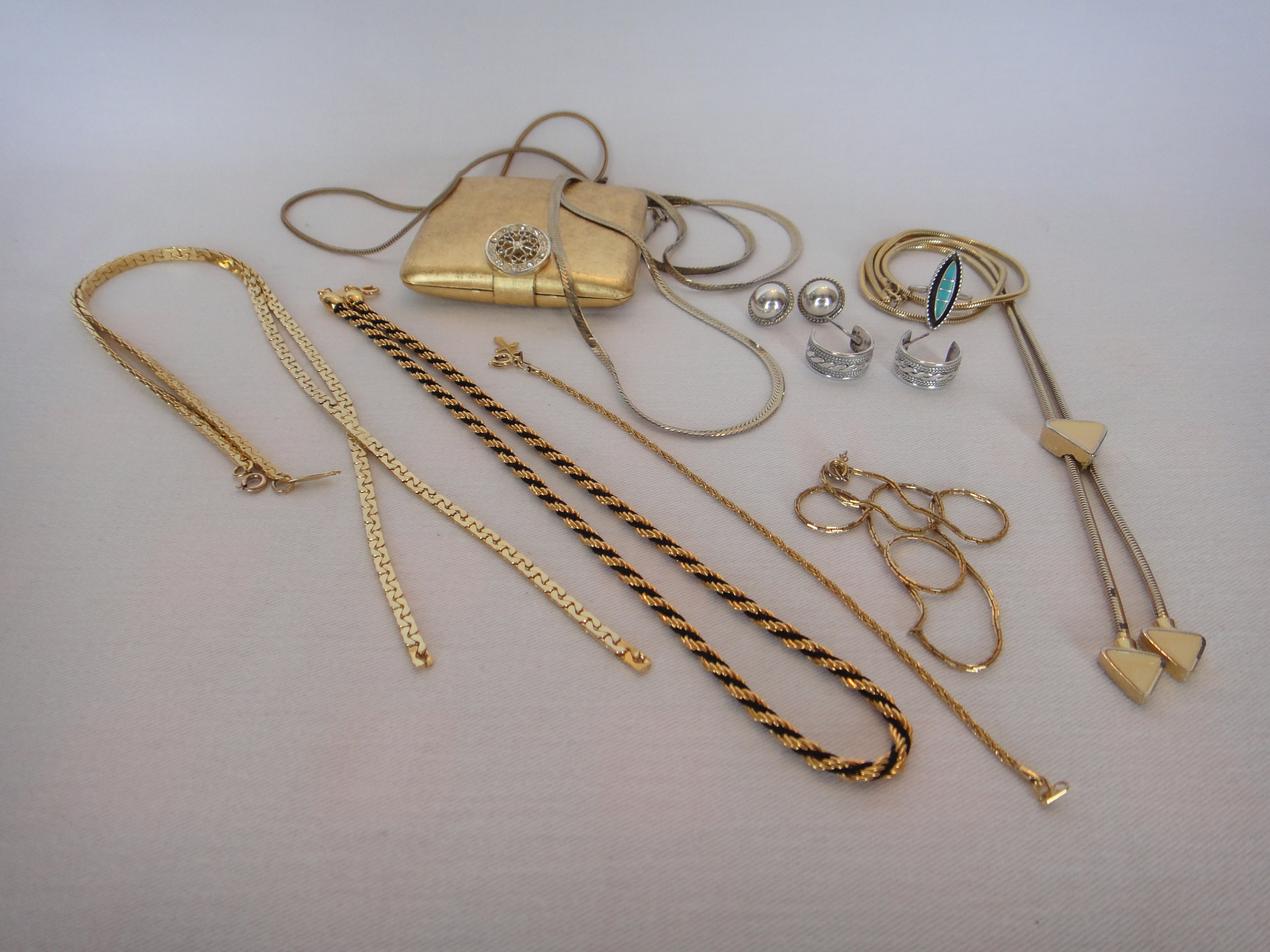 Gold Tone & Sterling Silver Jewelry Group