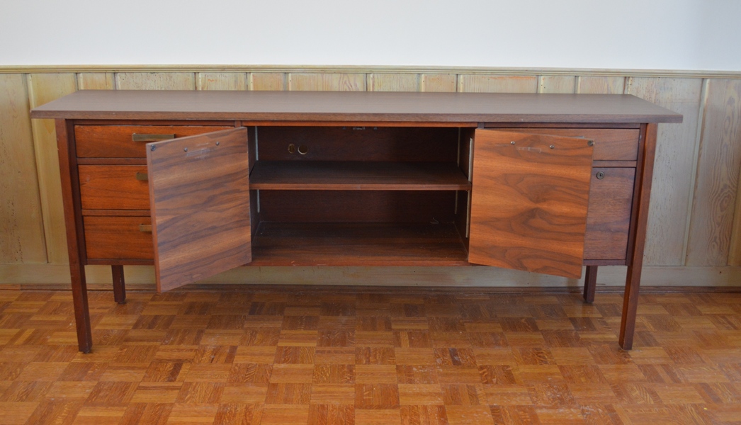 Walnut Stained Office Credenza by Standard Desk