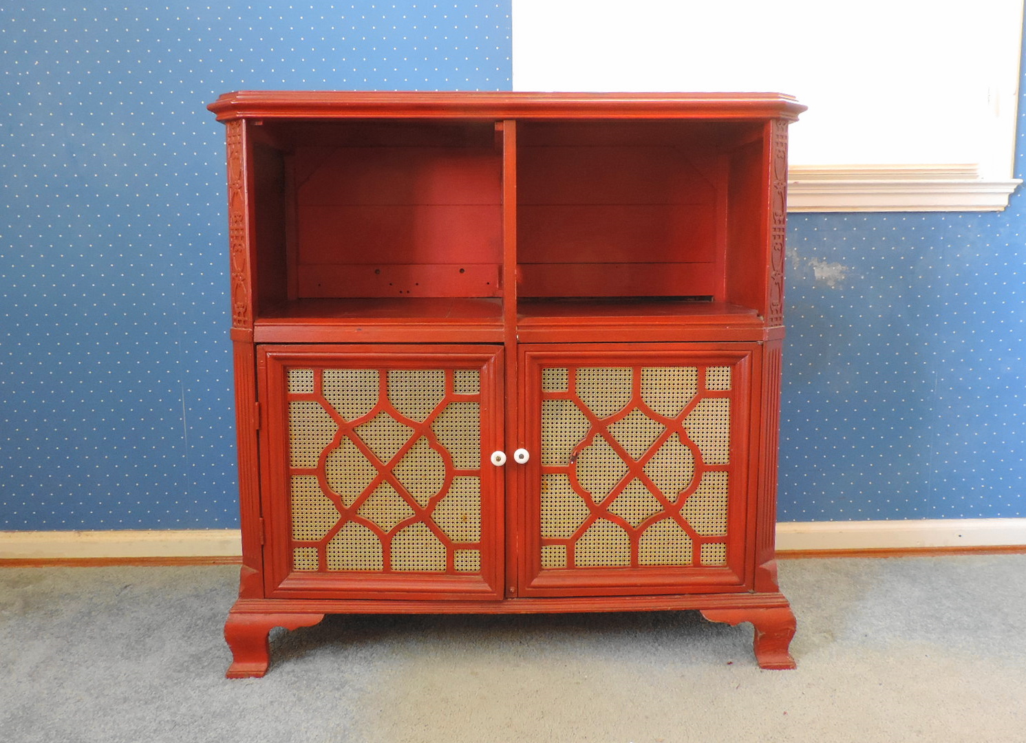 Red Painted Cabinet
