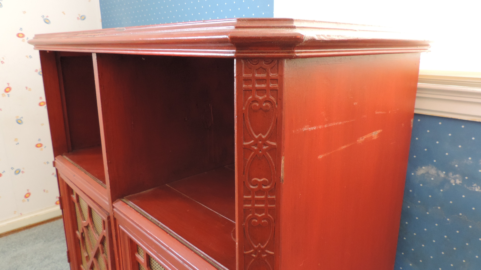 Red Painted Cabinet