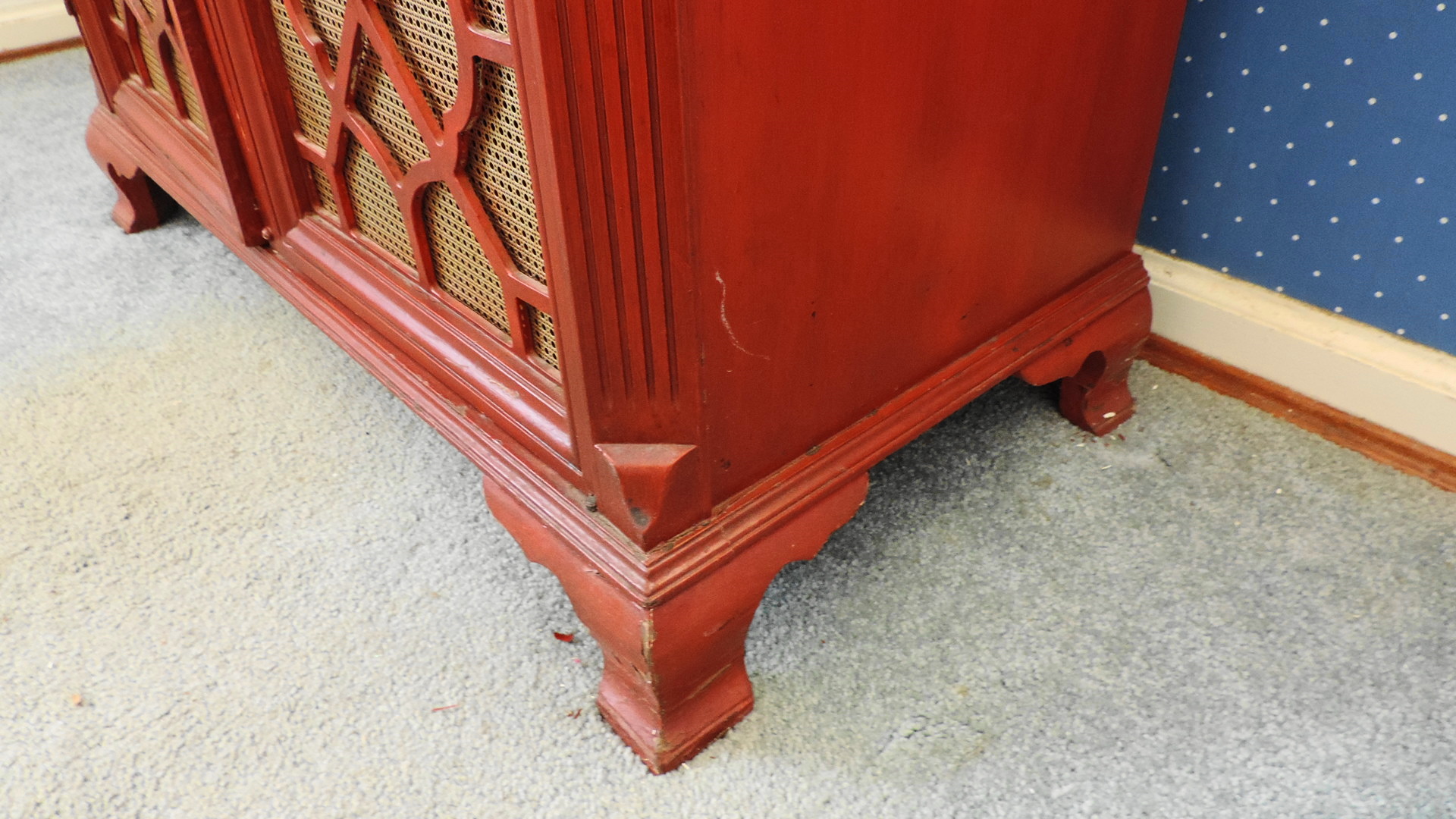 Red Painted Cabinet